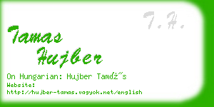 tamas hujber business card